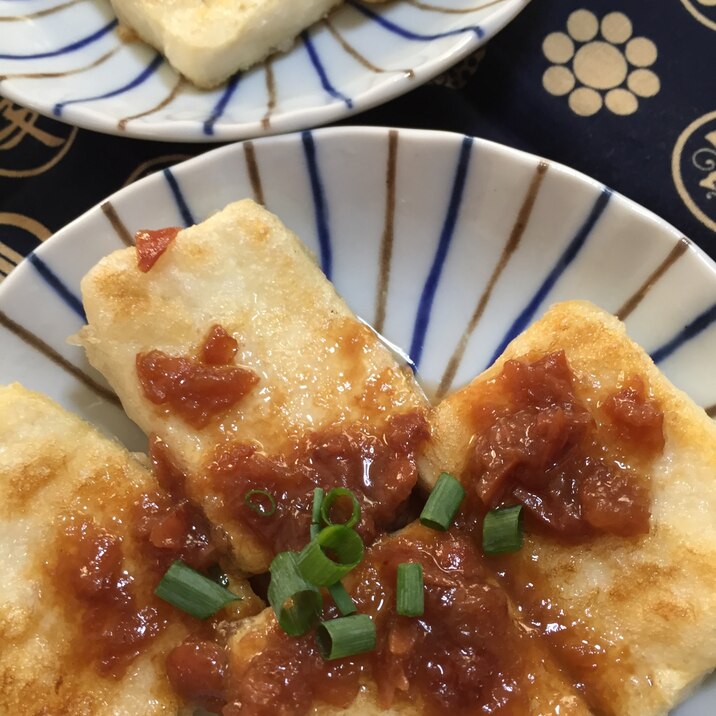 豆腐ステーキの梅ソースかけ